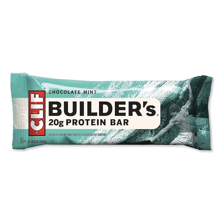 Clif Bar Builders Protein Bar, Chocolate Mint, 2.4 oz Bar, 12PK CCC160044
